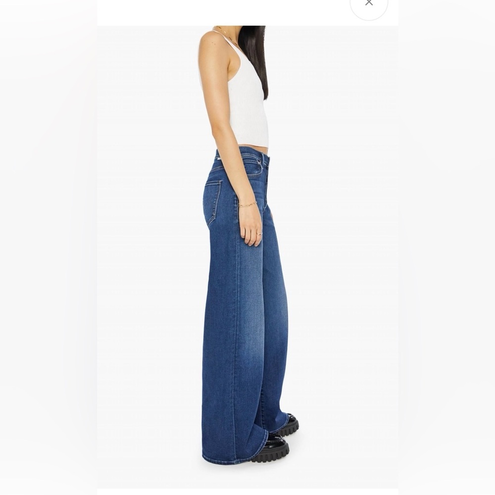MOTHER
The Ditcher Roller Sneak Yakkity Yak Jeans In Blue, New with out Tags - Picture 2 of 8